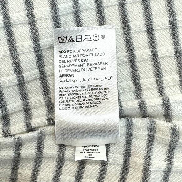 Chico's Zenergy Plush Striped Tank Top Part of Twinset Sz 2 (U.S. 12/14) in EUC - Picture 3 of 7